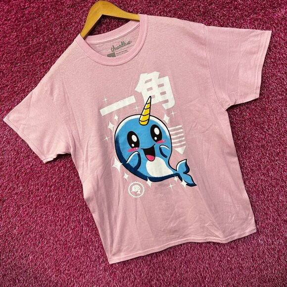 Kawaii Sparkling Narwahl Cute Anime Pop Art Threadless Tee L - Picture 3 of 4